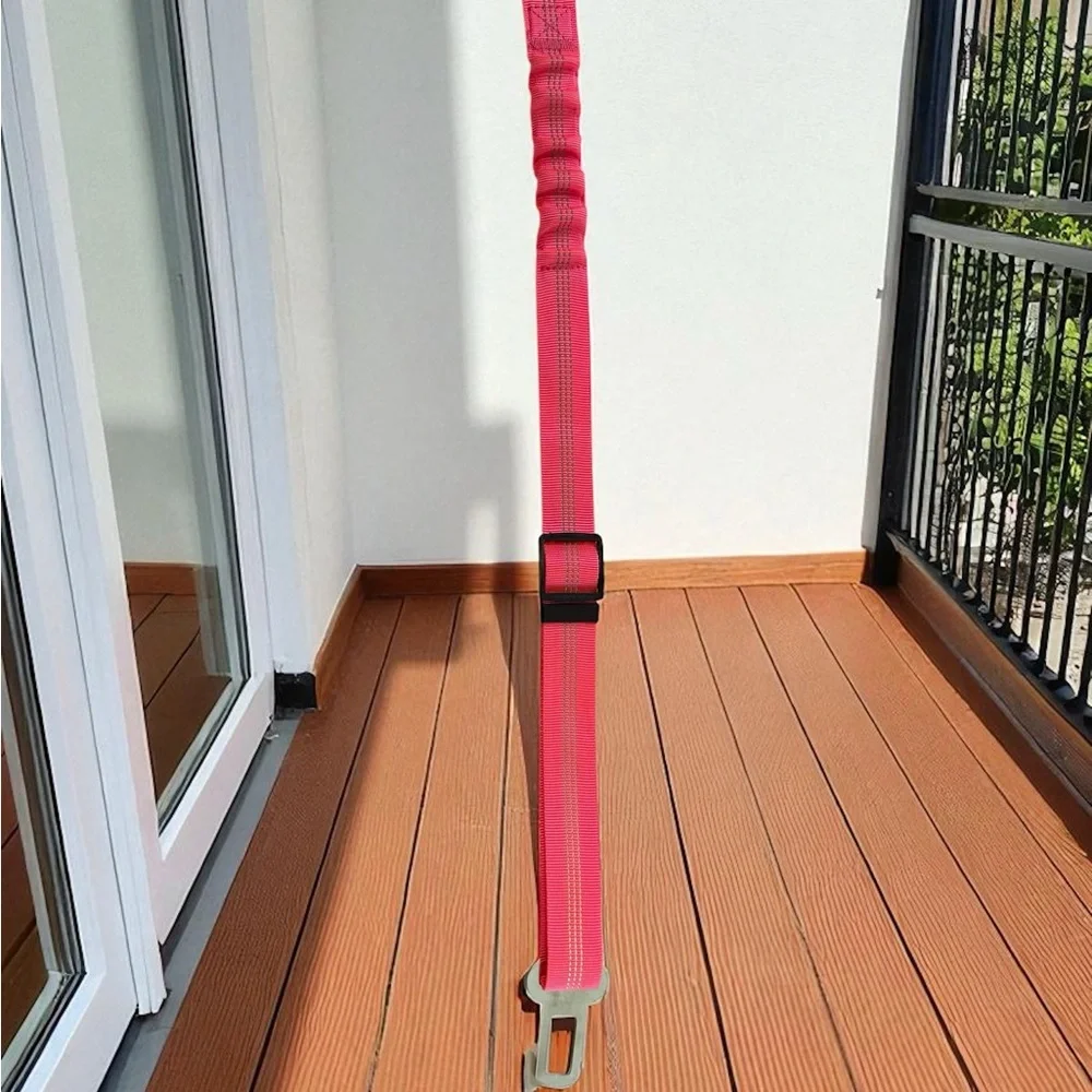 Adjustable Pink Dog Car Seat Belt